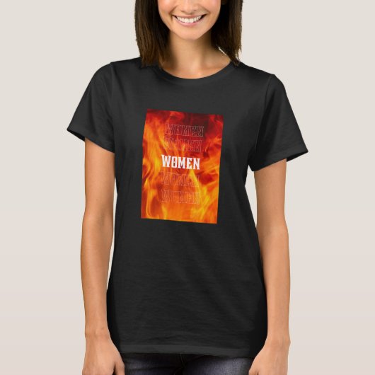 Wlw Lesben mit Feuer T-Shirt (Vorderseite)