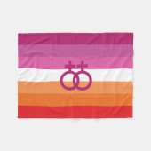 WLW-Lesbenstolzflagge Fleecedecke (Vorderseite (Horizontal))