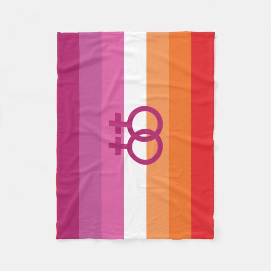 WLW-Lesbenstolzflagge Fleecedecke (Vorderseite)