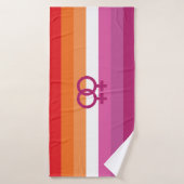 WLW Lesbische Flagge Badehandtuch (Badehandtuch)