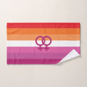 WLW Lesbische Flagge Badhandtuch Set (Handtuch)