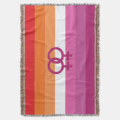 WLW Lesbische Flagge Decke (Vorderseite Vertikal)