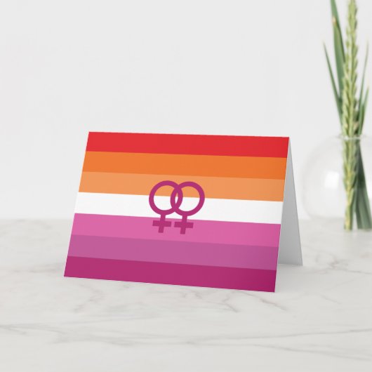 WLW Lesbische Flagge Feiertagskarte (Vorderseite)