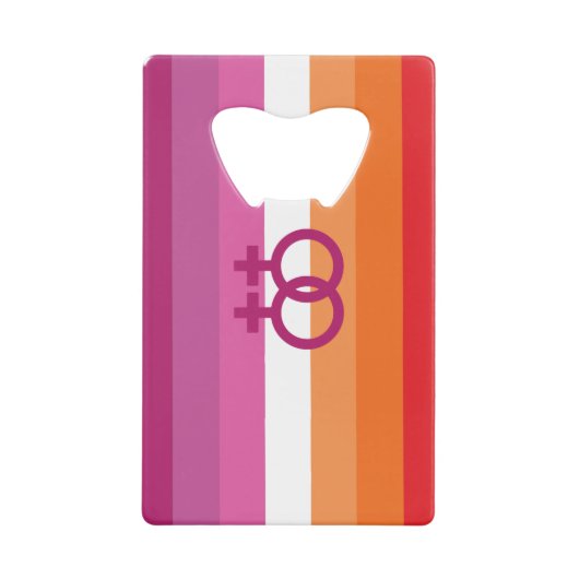 WLW Lesbische Flagge Geldbeutel Flaschenöffner (Vorderseite)
