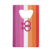 WLW Lesbische Flagge Geldbeutel Flaschenöffner (Rückseite)