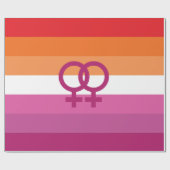 WLW Lesbische Flagge Geschenkpapier (Flach)