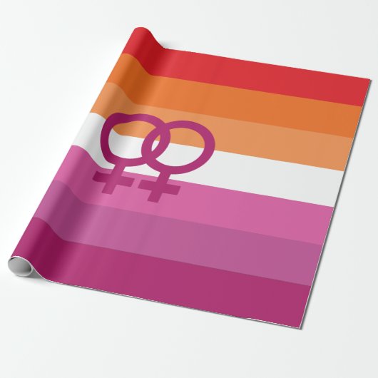 WLW Lesbische Flagge Geschenkpapier (Ungerollt)