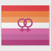 WLW Lesbische Flagge Geschenkpapier (Flach)