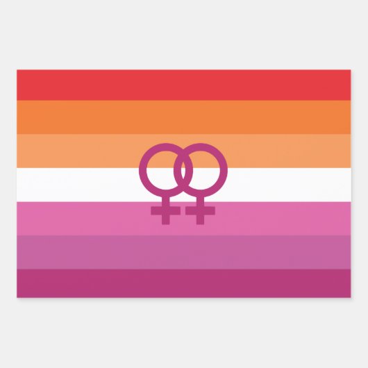 WLW Lesbische Flagge Geschenkpapier Set (Vorderseite)