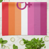 WLW Lesbische Flagge Geschirrtuch (Gefaltet)