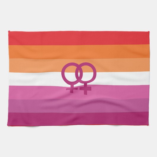 WLW Lesbische Flagge Geschirrtuch (Horizontal)