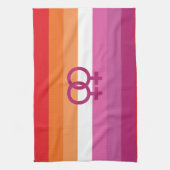 WLW Lesbische Flagge Geschirrtuch (Vertikal)
