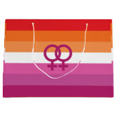 WLW Lesbische Flagge Große Geschenktüte (Vorderseite)