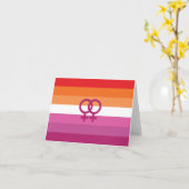 WLW Lesbische Flagge Karte (Gelbe Blume)