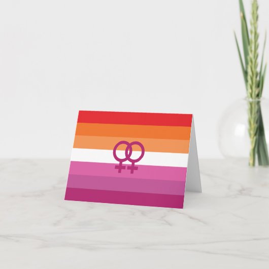 WLW Lesbische Flagge Karte (Vorderseite)