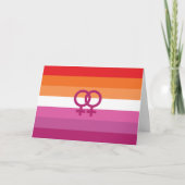 WLW Lesbische Flagge Karte (Vorderseite)
