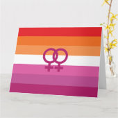 WLW Lesbische Flagge Karte (Gelbe Blume)