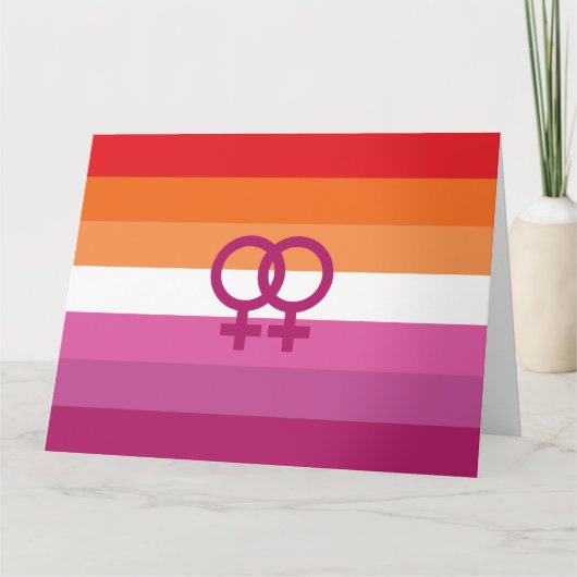 WLW Lesbische Flagge Karte (Vorderseite)