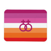 WLW Lesbische Flagge Magnet (Horizontal)