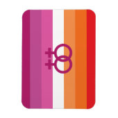 WLW Lesbische Flagge Magnet (Vertikal)