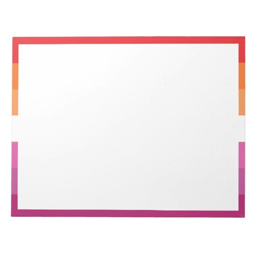 WLW Lesbische Flagge Notizblock (Vorderseite)