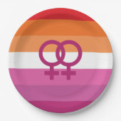 WLW Lesbische Flagge Pappteller (Vorderseite)
