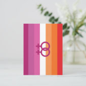 WLW Lesbische Flagge Postkarte (Stehend Vorderseite)