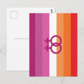 WLW Lesbische Flagge Postkarte (Vorne/Hinten)