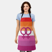 WLW Lesbische Flagge Schürze (Getragen)