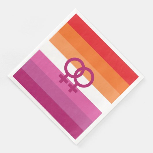 WLW Lesbische Flagge Serviette (Ecke)