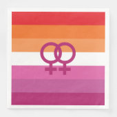 WLW Lesbische Flagge Serviette (Vorderseite)