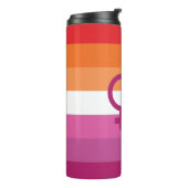 WLW Lesbische Flagge Thermosbecher (Nach links gedreht)