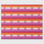 WLW Lesbische Stolperflagge (Sunset) Geschenkpapier (Flach)