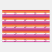 WLW Lesbische Stolperflagge (Sunset) Geschenkpapier Set (Vorderseite 2)
