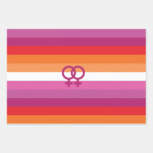 WLW Lesbische Stolperflagge (Sunset) Geschenkpapier Set (Vorderseite)