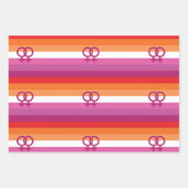 WLW Lesbische Stolperflagge (Sunset) Geschenkpapier Set (Vorderseite 3)