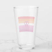 WLW Lesbische Stolperflagge (Sunset) Glas (Rückseite)