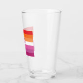 WLW Lesbische Stolperflagge (Sunset) Glas (Links)