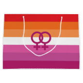 WLW Lesbische Stolperflagge (Sunset) Große Geschenktüte (Vorderseite)