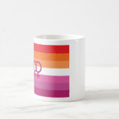 WLW Lesbische Stolperflagge (Sunset) Kaffeetasse (Mittel)