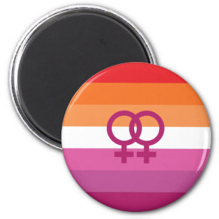 WLW Lesbische Stolperflagge (Sunset) Magnet