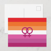 WLW Lesbische Stolperflagge (Sunset) Postkarte (Vorne/Hinten)