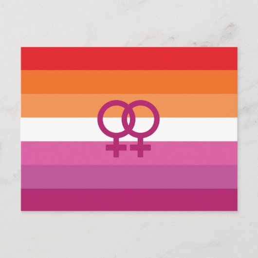 WLW Lesbische Stolperflagge (Sunset) Postkarte (Vorderseite)