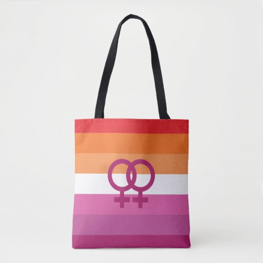 WLW Lesbische Stolperflagge (Sunset) Tasche (Vorderseite)