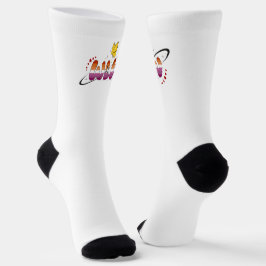 WLW Sonnenuntergang Lesbenflagge Schmetterling Socken