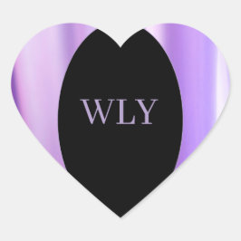 WLY "We Liebe You" Heftaufkleber | Elegant Lavende Herz-Aufkleber