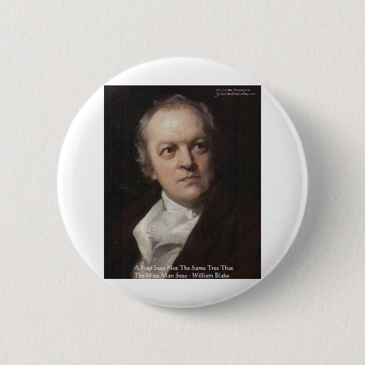 Wm Blake "Seeing Trees" Weisheit Zitat Geschenke Button (Vorderseite)