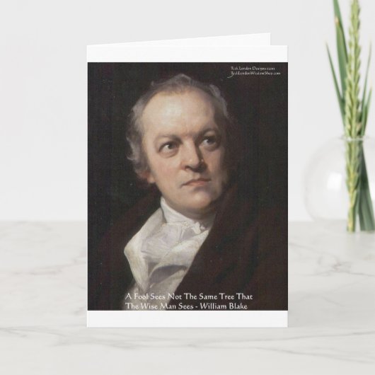 Wm Blake "Seeing Trees" Wisdom Quote Gifts Karte (Vorderseite)