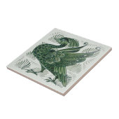 Wm De Morgan Green Bird Arts & Crafts Tile (rechts Fliese (Seite)