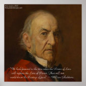 WM Gladstone & Power Liebe Zitat Poster (Vorne)